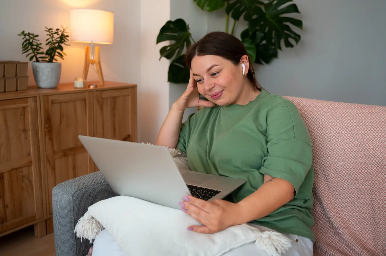 telehealth psychiatrist video call laptop patient at home good lighting
